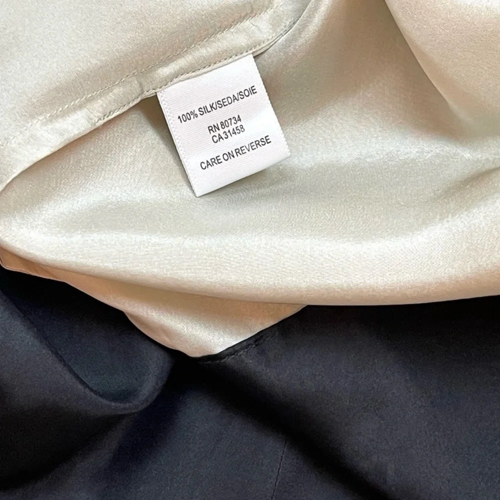 BCBGMaxAzria 100% Silk Color-block Pleated Fit & Flare Cocktail Dress - Picture 7 of 10